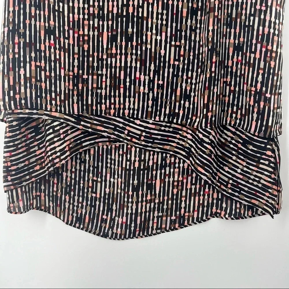 White House Black Market Asymmetrical Sleeveless Tunic Top Sz M - Picture 4 of 12